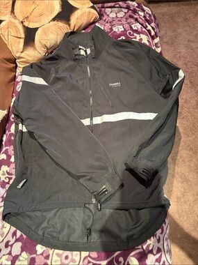 Black Reflective Windbreaker Jacket